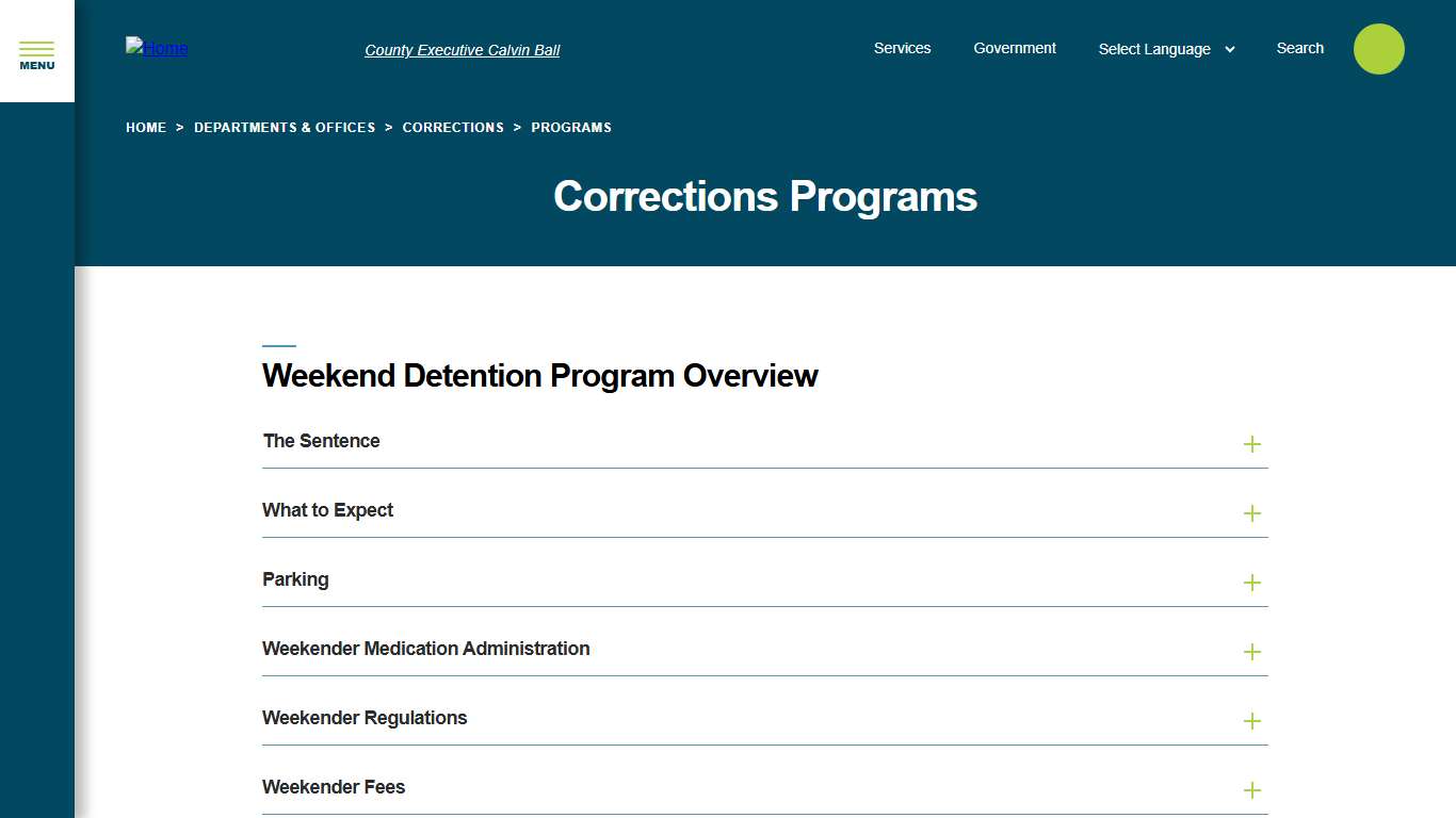 Corrections Programs Howard County